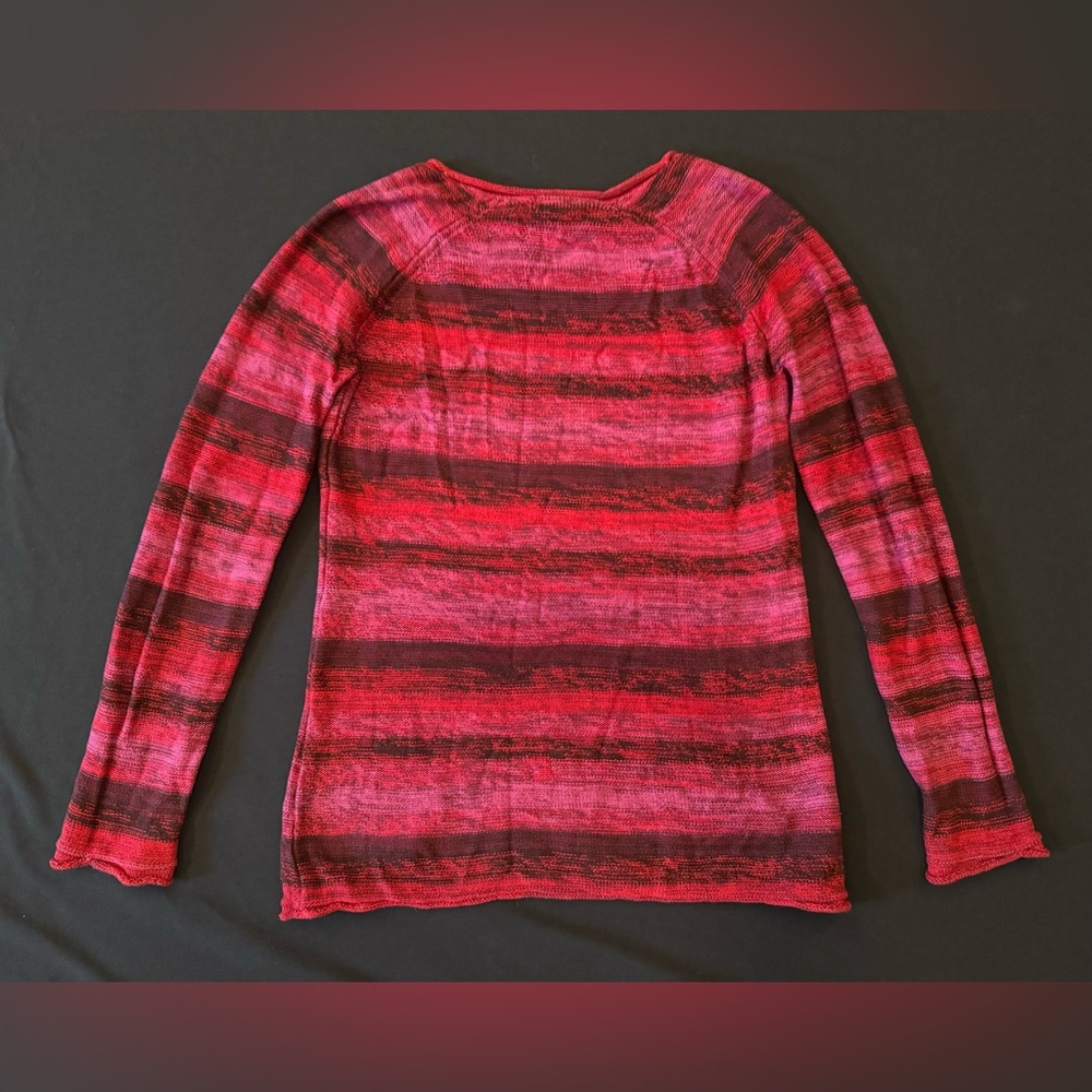 Eddie Bauer Burgundy Cotton Knit Sweater - Picture 2 of 5